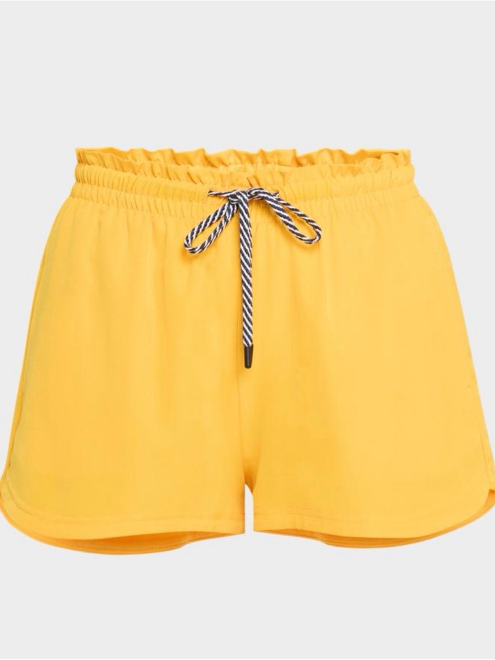 The Upside Yellow Elastic-Waist Athletic Shorts with Drawstring